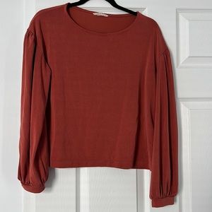 Madewell Cropped Long Sleeve Top size Small